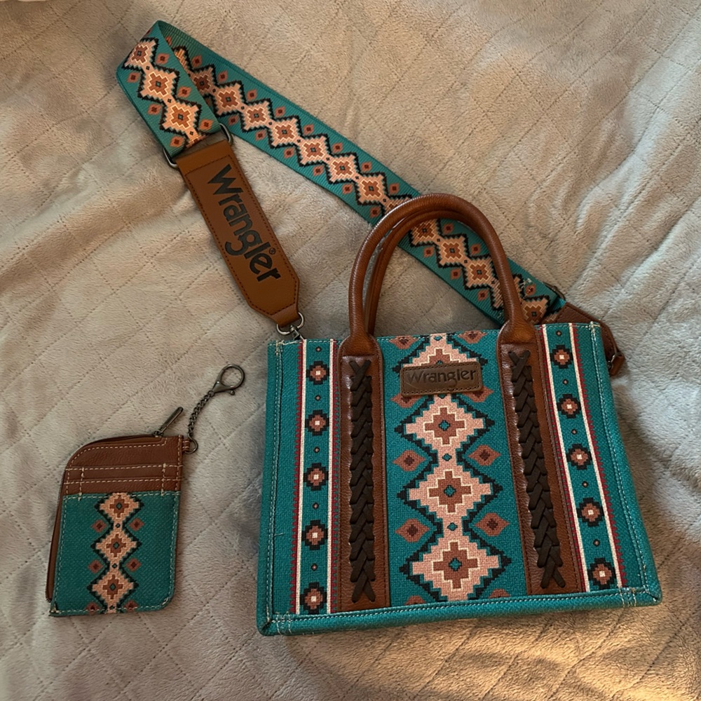 Wrangler Teal and Brown Women's Bag